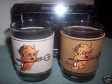 ED HARDY DESIGNS SET TWO LEATHER DOF GLASSES COLL BOX