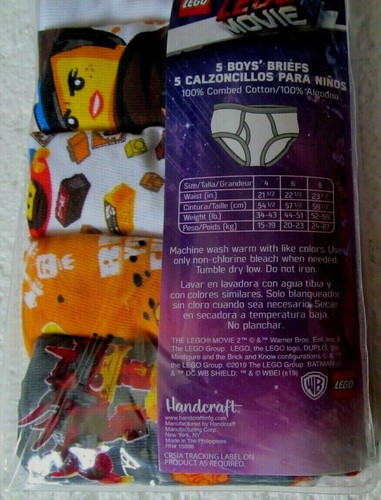 LEGO MOVIE BOYS Briefs-5 Pack-Size 4 NWT - Picture 3 of 5