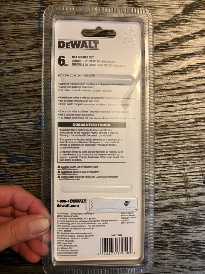 Dewalt 3/8 in. Drive SAE Hex Socket Set (6-Piece) - Image 3 of 3