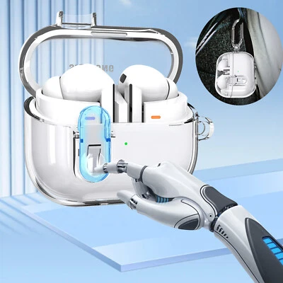 Für Samsung Galaxy Buds 3/3 Pro Ring stoßfest Schutzhülle Klar mit Karabiner - Bild 1 von 4