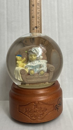 Vtg 90s Robert Raikes Musical Snowdome Benjamin SIGNED Rare Manufacturing Error - Picture 7 of 8