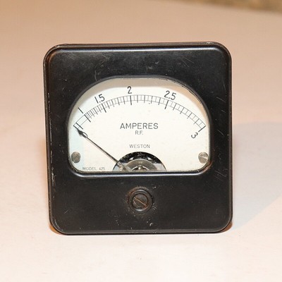 Weston R F Amperes Meter 0 3 Model 425 Ebay