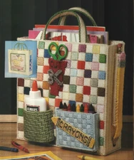 BUSY BAG FOR SCHOOL TOTE PLASTIC CANVAS PATTERN INSTRUCTIONS