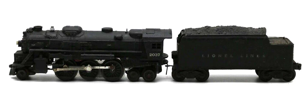 Vintage Lionel 2037 Die Cast Steam Engine Model Train O27 w Tender