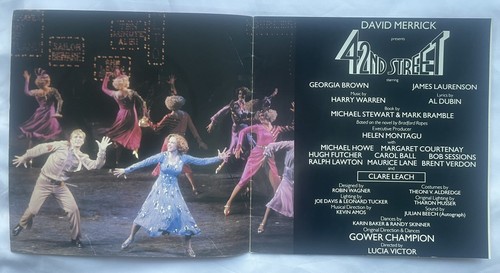 42nd Street Souvenir Theatre Programme Inc Georgia Brown - Picture 2 of 4