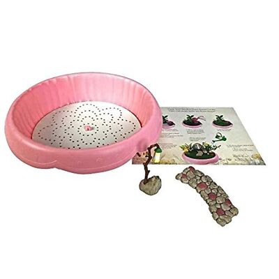Flower Fairies Secret Garden (#FF1016) Pink Planter Kit w/Pathway & Lantern