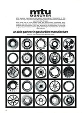 MTU (Motor Turbine Union) Gas Turbin Mfg Munich M�nchen Germany Vtg Mag Print Ad