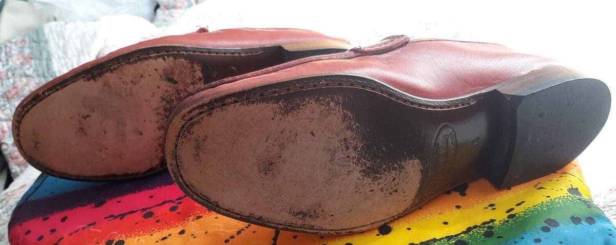 Mercanti Fiorentini Red Leather Men Size 11 M Horsebit Loafers Shoes Made Italy Mercanti Fiorentini products for sale | eBay main image 3
