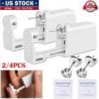 4Pcs Safety Ear Piercing Kit Disposable Self Nose Piercing Gun with Ear Stud USA