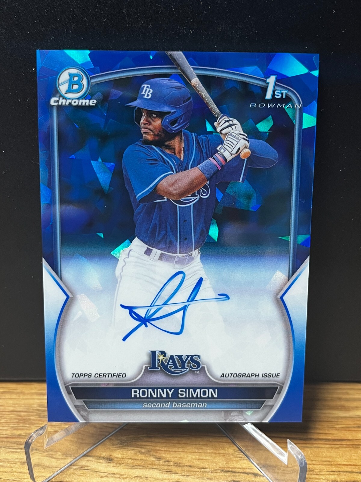 2023 Bowman Sapphire Edition - Chrome Prospects Autographs #BSPA-RSN Ronny Simon