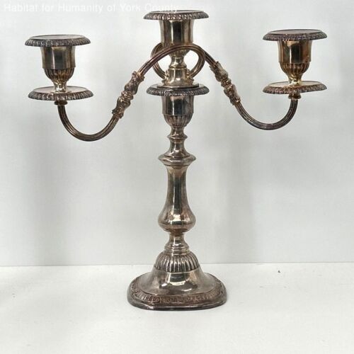 Two Antique Reed & Barton 5115 Sheraton Hotel Candlestick Holders - Picture 2 of 12