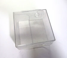3-1/2" Floppy Disk Clear Plastic Storage Box Small Travel Case 1990s Vintage