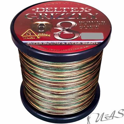 DELTEX GRIZZLY Rot 0.08mm 11,40kg 1000M 8 fach Geflochtene Hi Tech Schnur Sha
