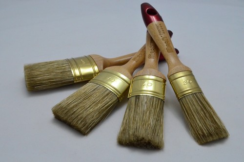 Set 4 pennelli da 60 a 30 OVALI PERFETTI LEGNO LUX pittura gesso OREL shabby chic - Foto 3 di 12