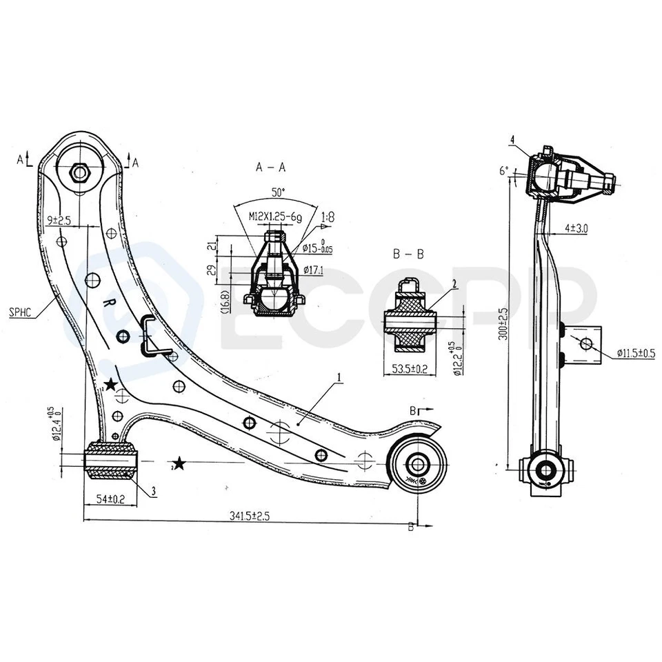 8pcs Lower Control Arm Ball Joint Suspension Fits 2000 2001-2005 Hyundai Accent - Image 2 of 4