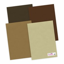 itenga Scatola Fotografica A4 300 g/mq 24 Fogli Tonalità Marrone 4 Colori da 6 Fogli Cartoncino Argilla