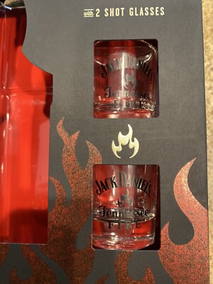 Pair of Jack Daniel's Tennessee Fire Shot Glasses