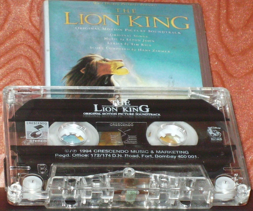  Elton John Tim Rice Hans Zimmer ‎The Lion King CASSETTE ALBUM  Soundtrack India - Image 4 of 4