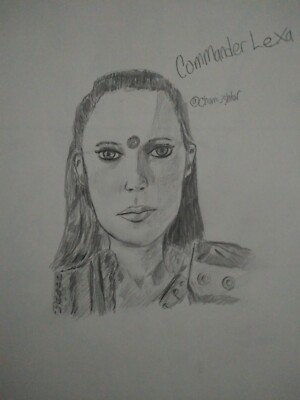 Actress Alycia Debnam-carey Drawing who Plays Heda Lexa and alicia Clarke 
