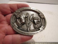 1986 SPEC-CAST INC. 75 YEARS UNDER GOD'S GRACE ISABEL SO. DAKOTA BELT BUCKLE