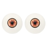32Mm Puppenaugen,1 Paar Realistische Acrylaugen,Orangerot