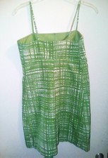 PRADA ss 1996 polyester EMPIREWAIST SUNDRESS FOR GIRLS GREEN  SZ 44 ITALY
