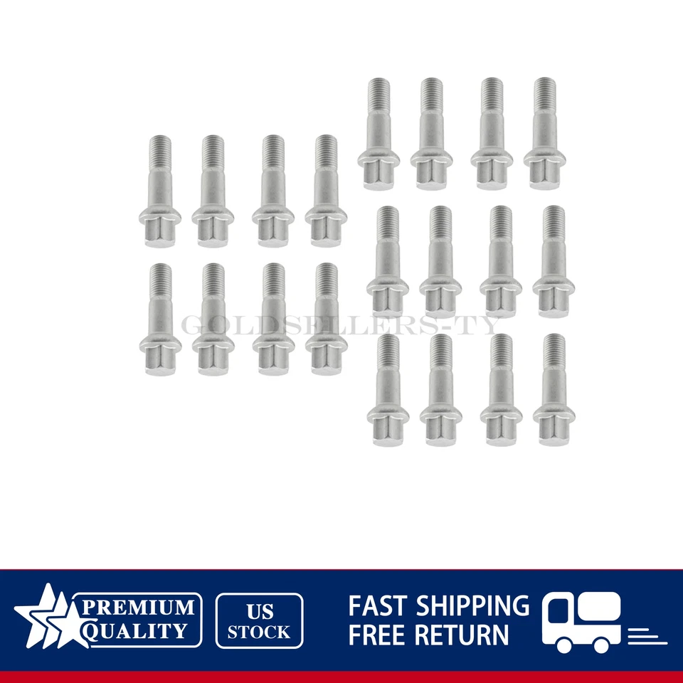 20 peças para Mercedes-Benz ML350 S500 GLK350 kit de porcas de parafusos de roda 0009905307 - Imagem 2 de 4