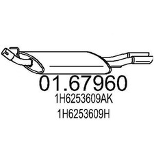 MTS 01.67960 Endschalldämpfer für VW GOLF III (1H1) Auspuff