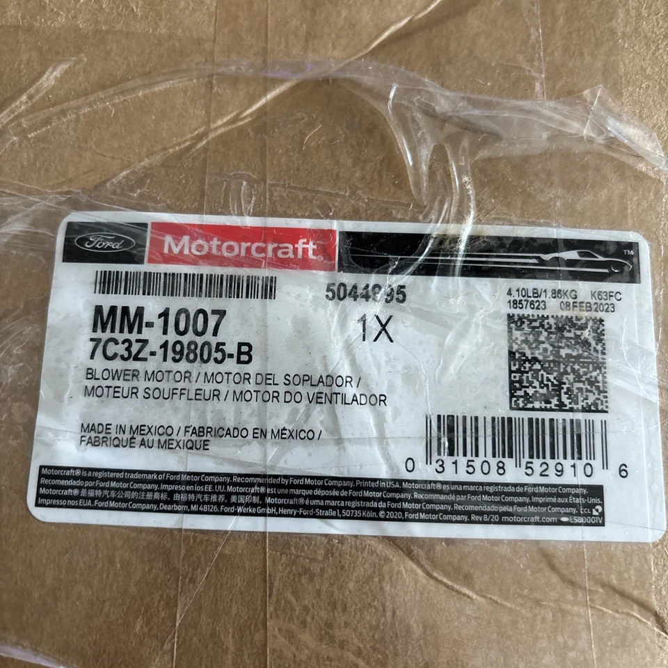 Motor soplador HVAC delantero MOTORCRAFT para 08-10 Ford F-350 Super Duty 6,4 L-V8 Foto 4 de 4