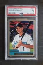 2000 Topps Traded #T81 Adrian Gonzalez - Pre-Rookie Card - Fla Marlins - PSA 7. rookie card picture