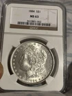 Ms 63 PGCS 1884 Morgan Silver Dollar