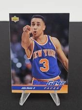 1992 Upper Deck Basketball Game Faces #492 John Starks New York Knicks
