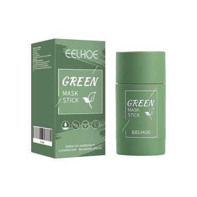 Green Tea Clay Face Mask Stick for Deep Cleansing and Hydrating Pore Refining