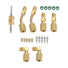 R410A Adapter Kit Mini Split Adapter 5/16 To 1/4 Coupler Brass Rubber 100 New