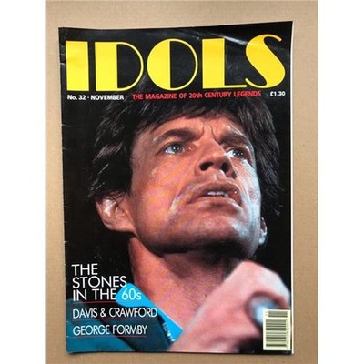 ROLLING STONES IDOLS #32 MAGAZINE NOVEMBER 1990 - Mick Jagger cover with a Stone
