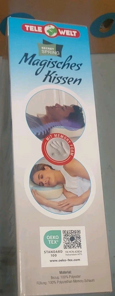 Secret Spring Magisches Kissen Ergonomisches Memory Foam Kissen 30 cm Nacken - Bild 2 von 3