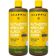 Authentic African Black Soap, Eucalyptus Tea Tree, 2-Pack – All-in-Moisturizi...