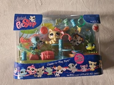 LITTLEST PET SHOP Chase-n-Play Park 2008 Bird #846 Frog #847 Cat