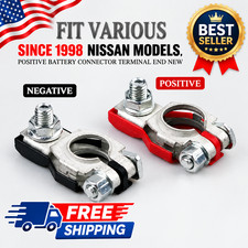 2 Car Battery Terminal Connector Top Post Positive Negative Heavy Duty Universal 2 Car Battery Terminal Connector Top Post Positive Negative Heavy Duty Universal