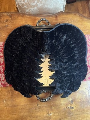 Angel Feather Wings Black Large Costume Cosplay Adult Fairy 23'' X 18''