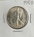 1947-D Walking Liberty Half Dollar 50¢ – Denver Mint – 90% Silver – Circulated