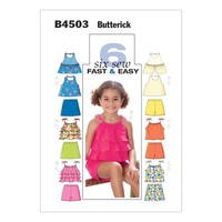 Schnittmuster MäDchen-Oberteil & Shorts Butterick B4503 Cl 6-8 (Gr. 122-134)