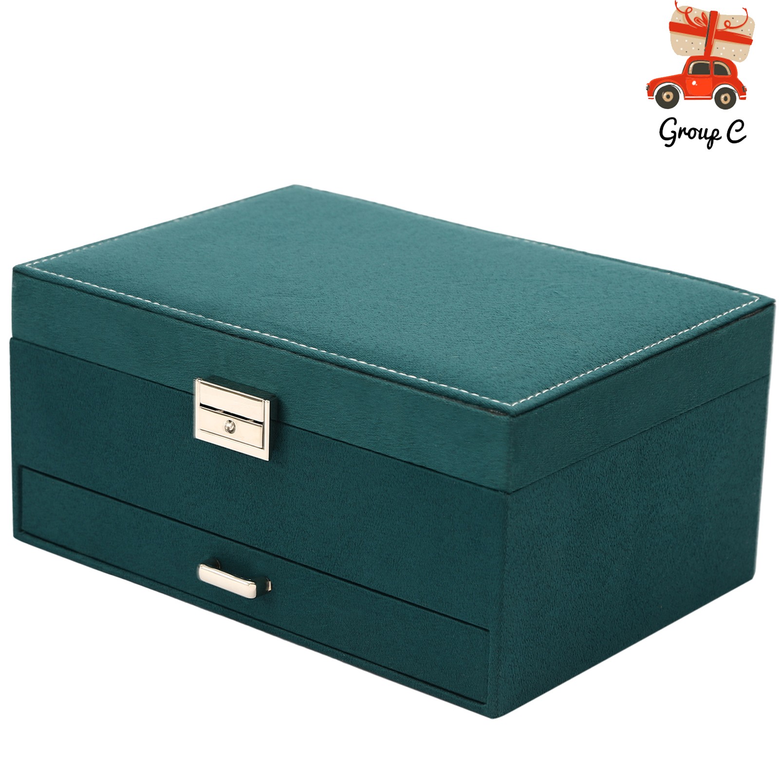 3 Layers Jewelry Box Organizer Large Capacity Ring Earring Necklace Storage New