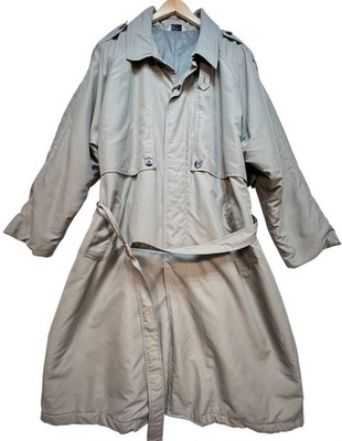 J.T. Beckett Mens Belted Long Trench Coat Long Sleeve Size LT Tan Brown