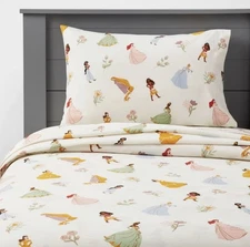 Queen DISNEY PRINCESS Characters Kids' Sheet Set by Pillowfort Ariel Tiana NEW