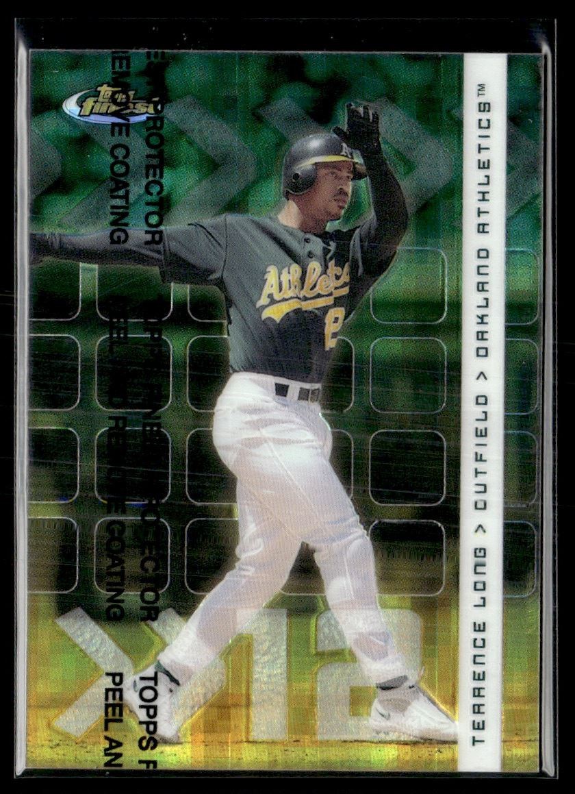 2002 Finest X-Fractors Protectors Terrence Long 45/99 Oakland Athletics #29