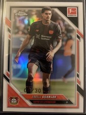 Topps Chrome Bundesliga 25/26 Jarell Quansah /30 White Parallel B04 Soccer Card