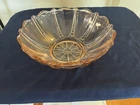 Vintage Anchor Hocking Oyster & Pearl Pink Depression Glass 10 5/8” Serving Bowl