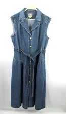 NWOT FUTURE COLLECTIVE Jenee Naylor Maxi Dress Women 14 Blue Denim Cottage Core