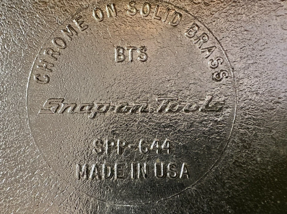 Vintage Snap-on Tools Chrome on Solid Brass Belt Buckle Used Made USA RARE HTF - Image 3 of 4